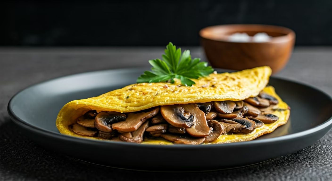 Savory Mushroom Omelette recipe - American easy difficulty in Brunch, Breakfast category