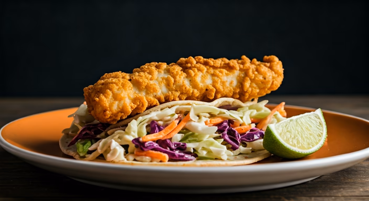 Crispy Fish Tacos with Chipotle Slaw recipe - Mexican medium difficulty in Street Food, Tacos & Wraps category