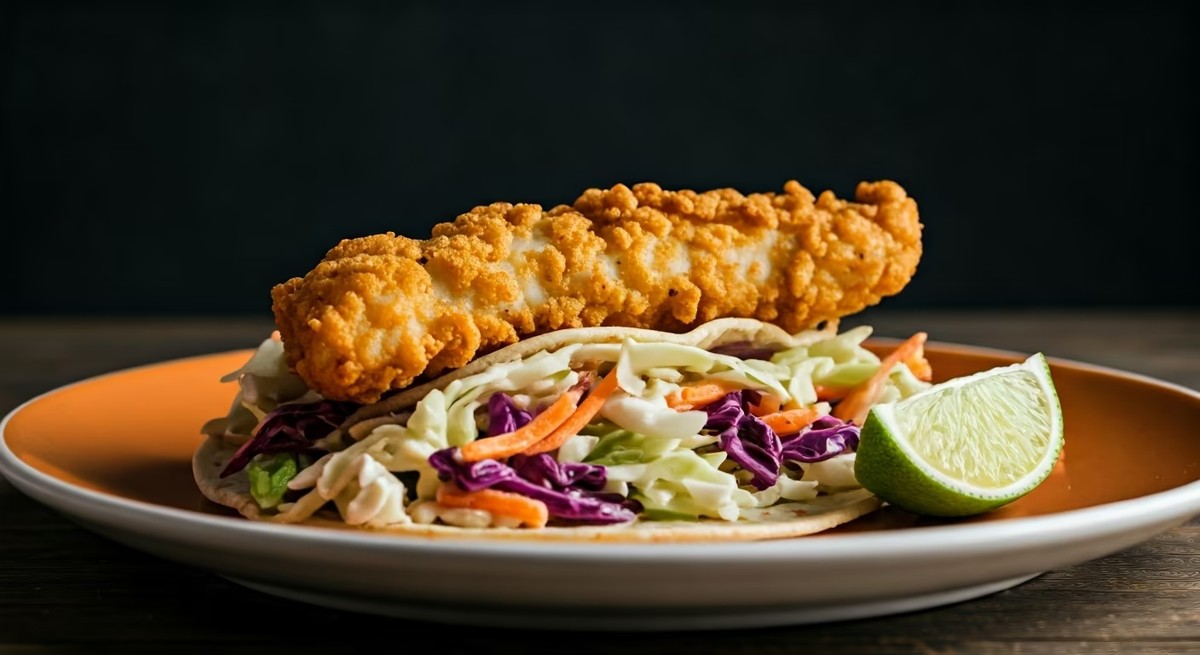 Crispy Fish Tacos with Chipotle Slaw Recipe @ TotallyChefs