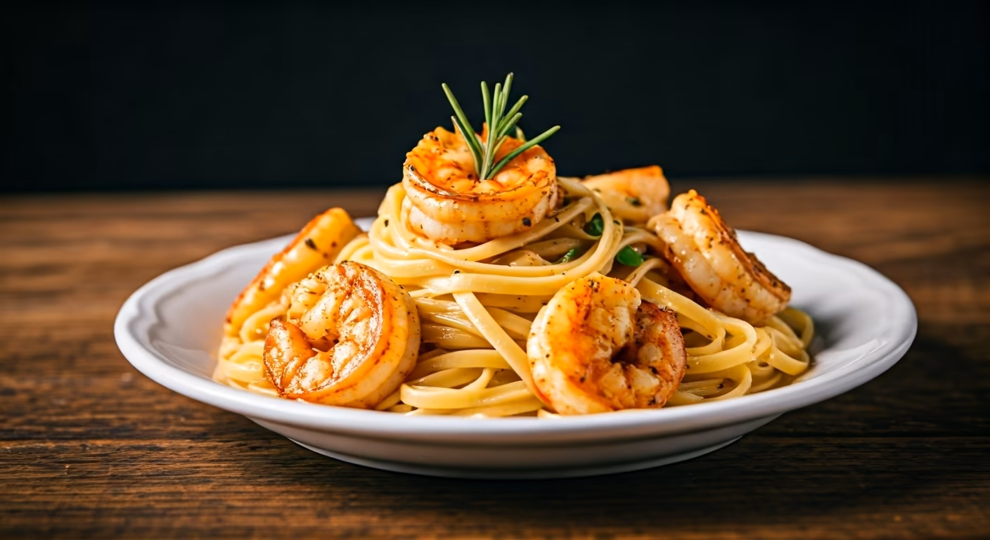 Peppery Blackened Shrimp Pasta recipe - Italian medium difficulty in Lunch, Pasta, Seafood category