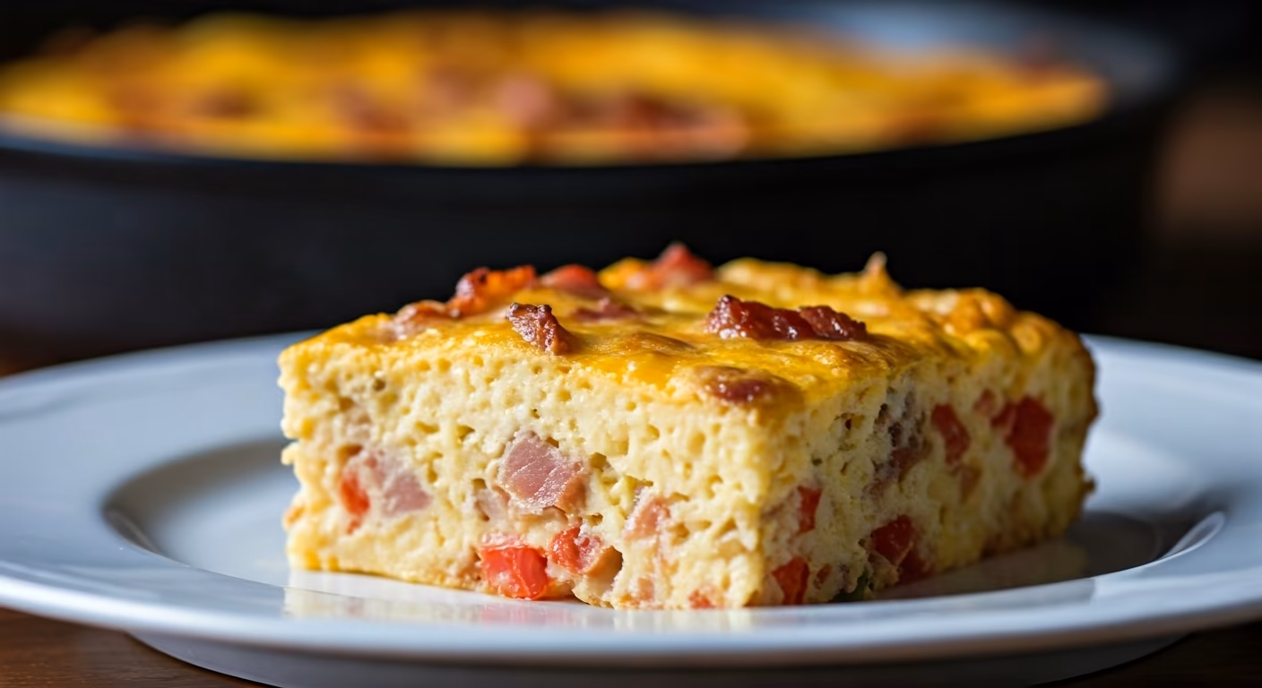 Savory Bacon and Cheese Breakfast Casserole recipe - American medium difficulty in Breakfast category