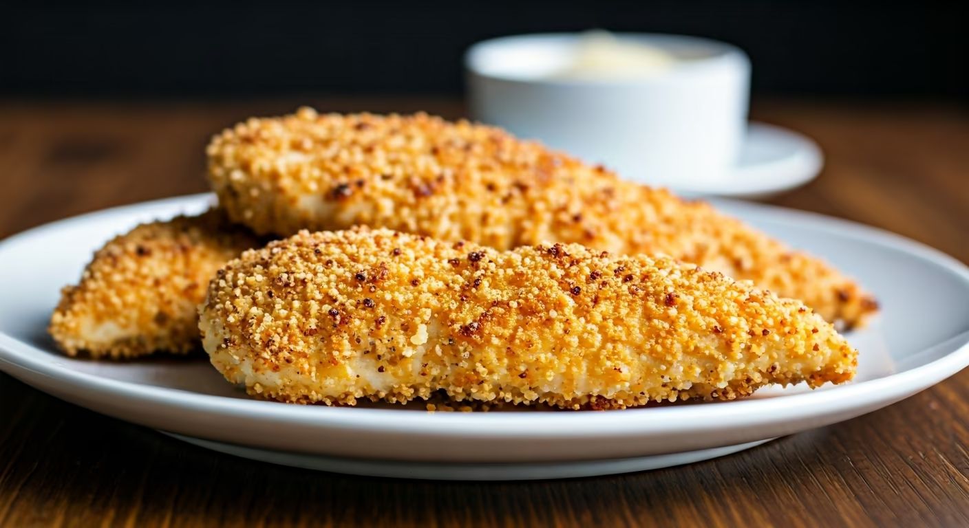 Crispy Parmesan Air Fryer Chicken Tenders recipe - American easy difficulty in Quick & Easy category