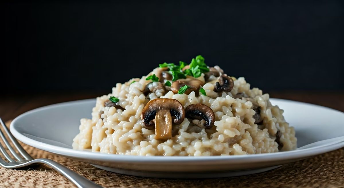 Creamy Mushroom Risotto recipe - Italian medium difficulty dish