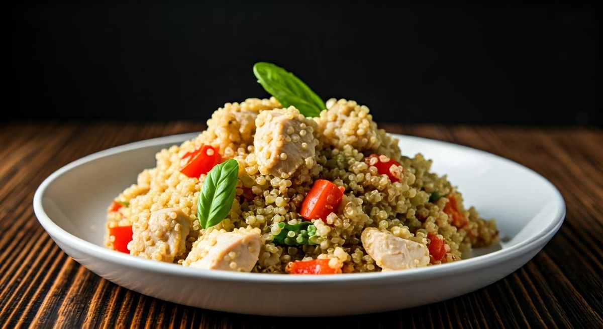 High-Protein Muscle-Building Chicken Quinoa Bowl recipe - Mediterranean medium difficulty dish