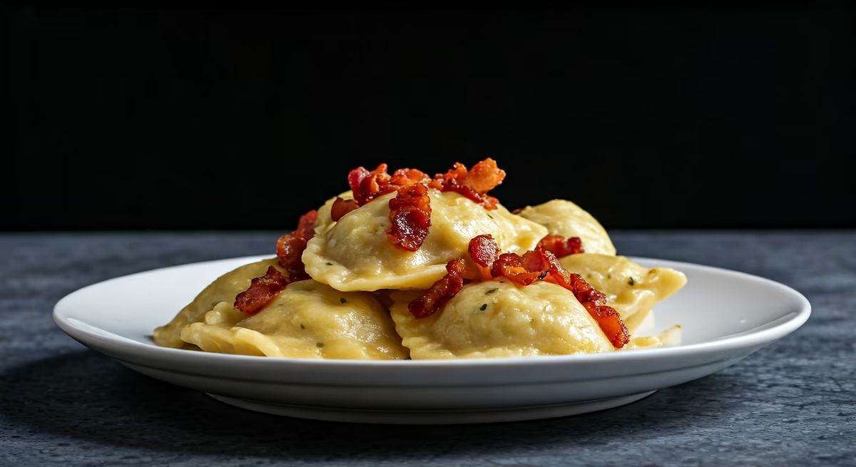 Cheesy Bacon Perogis recipe - Italian medium difficulty dish