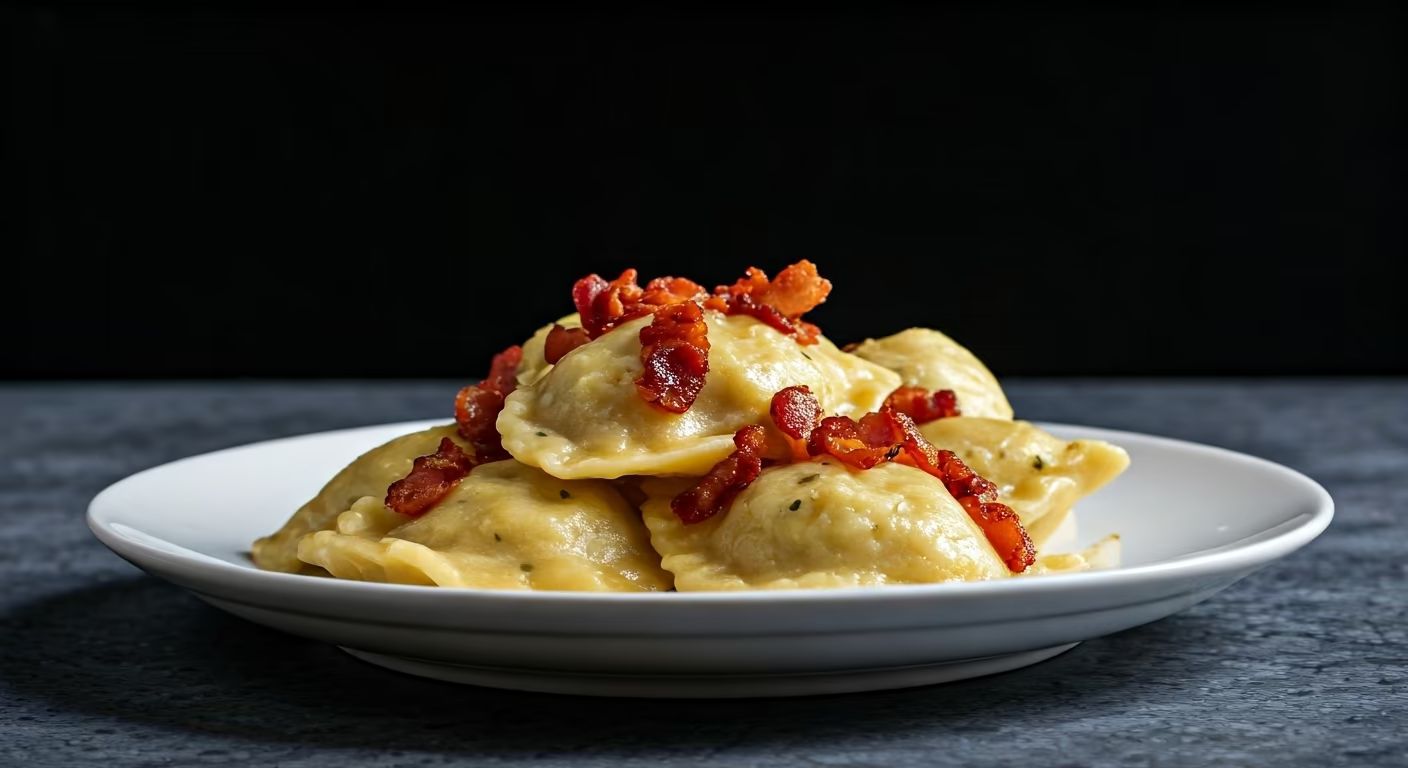 Cheesy Bacon Perogis recipe - delicious medium difficulty 