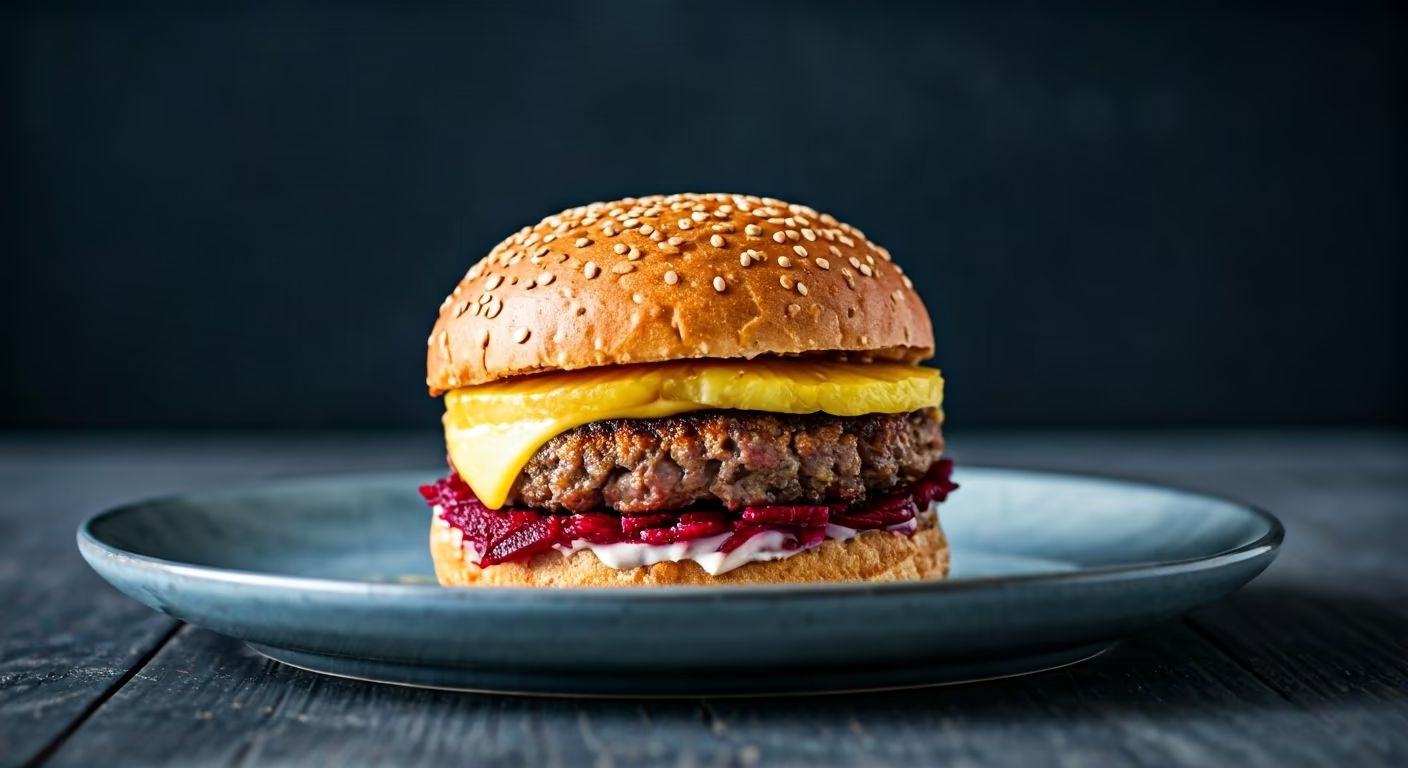 Australian Kangaroo Burger with Beetroot and Pineapple recipe - delicious medium difficulty 
