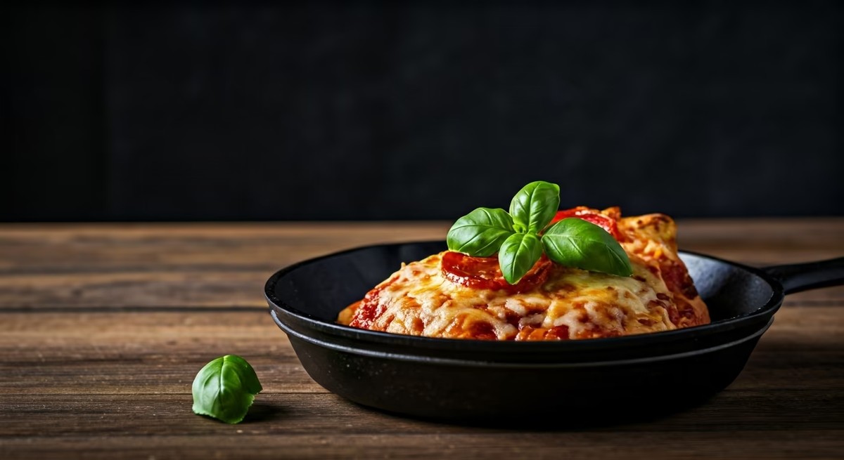 Cast Iron Skillet Pizza Recipe @ TotallyChefs