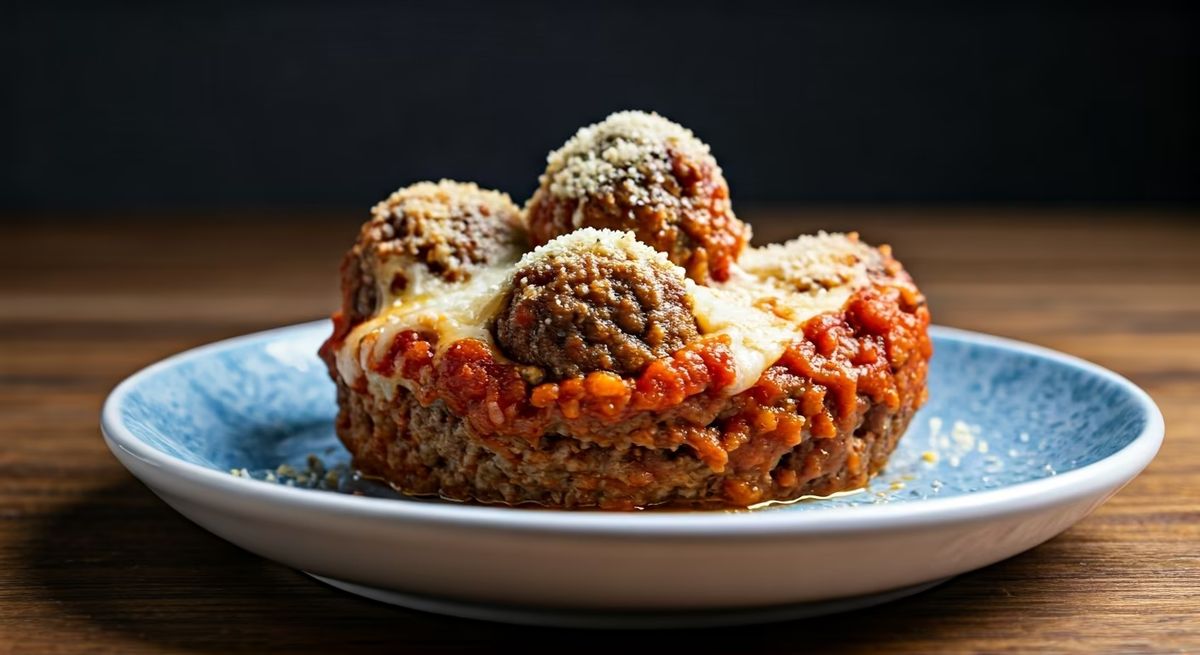 Cheesy Baked Meatball Casserole recipe - Italian medium difficulty dish