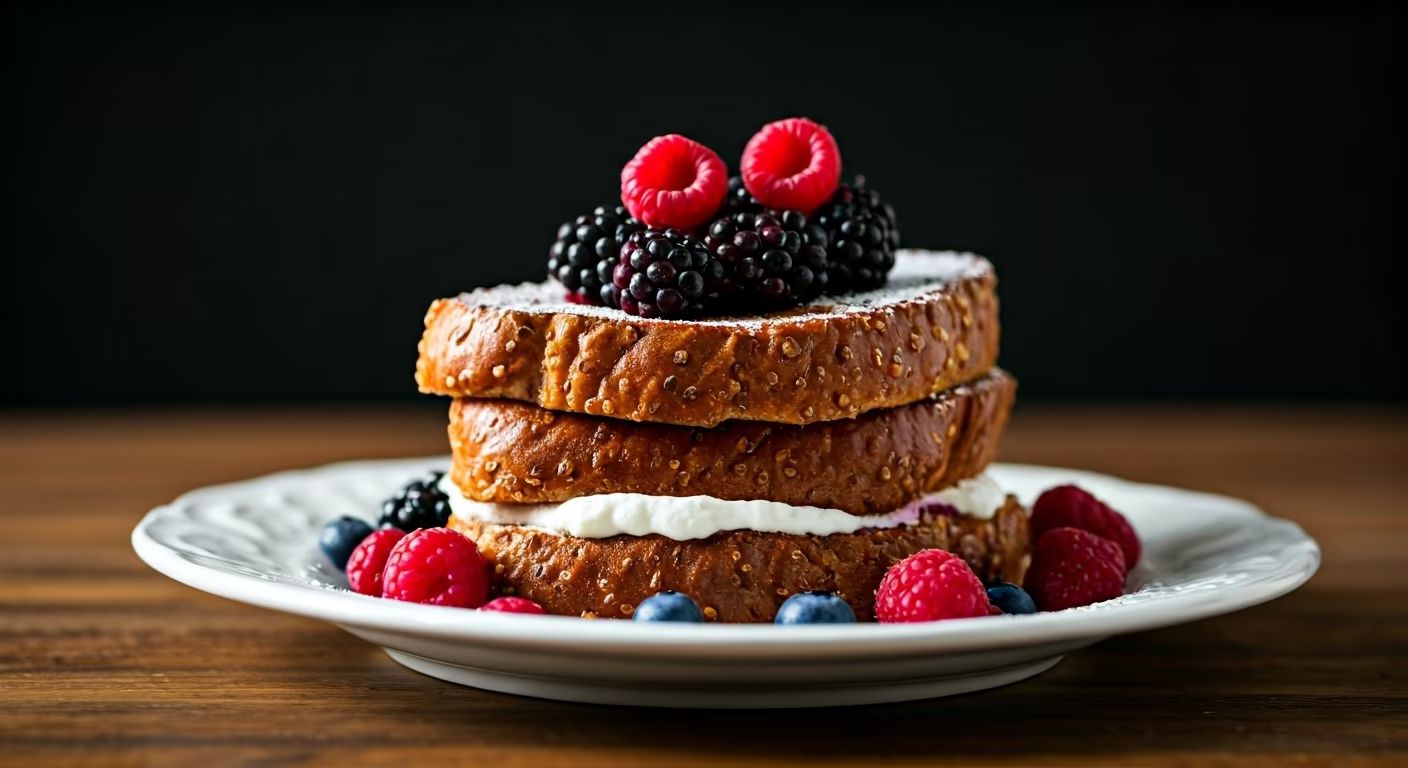 Ricotta and Berry Stuffed French Toast recipe - French medium difficulty in Brunch, Breakfast category
