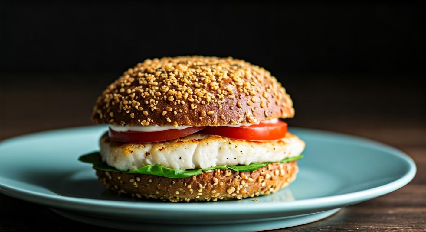 Herb-Crusted Baked Fish Sandwich recipe - Italian medium difficulty in Sandwiches category