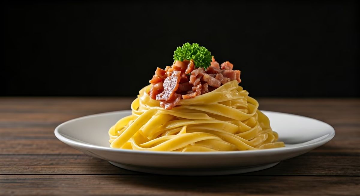 Fettuccine alla Papalina recipe - Italian medium difficulty dish