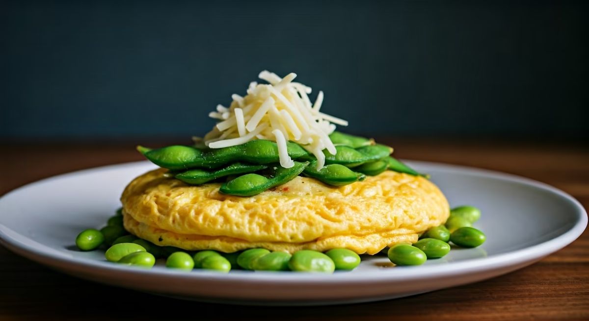 Edamame and Cheese Tamagoyaki recipe - Japanese medium difficulty dish