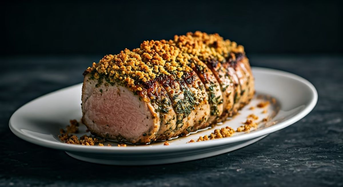 Savory Herb-Crusted Pork Tenderloin recipe - Italian medium difficulty dish