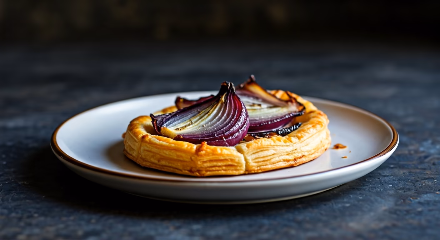 Caramelized Onion and Goat Cheese Tarts recipe - French medium difficulty in Comfort Food, Appetizers category