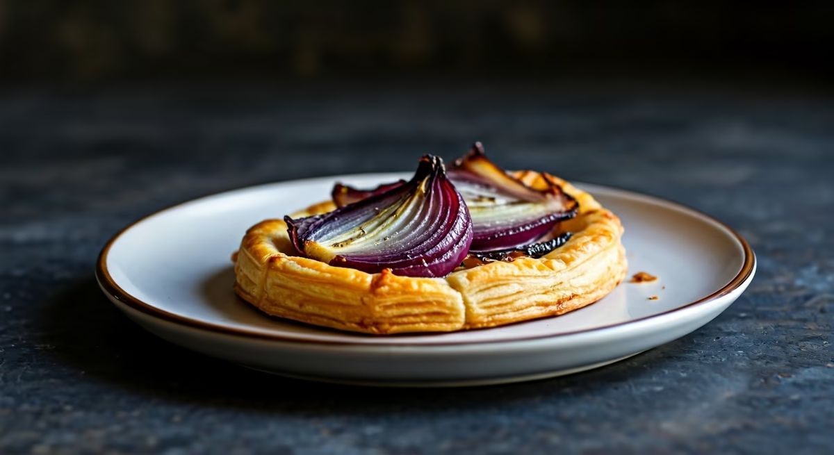 Caramelized Onion and Goat Cheese Tarts recipe - French medium difficulty dish