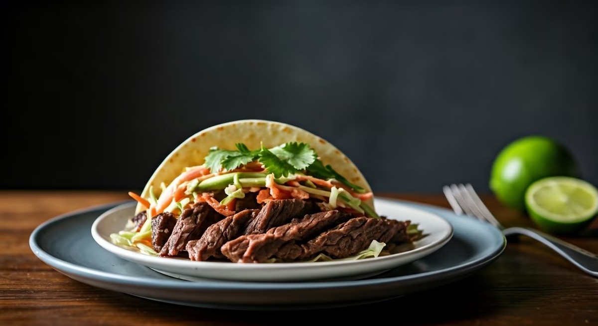 Wagyu Beef Tacos with Chipotle Lime Slaw Recipe @ TotallyChefs
