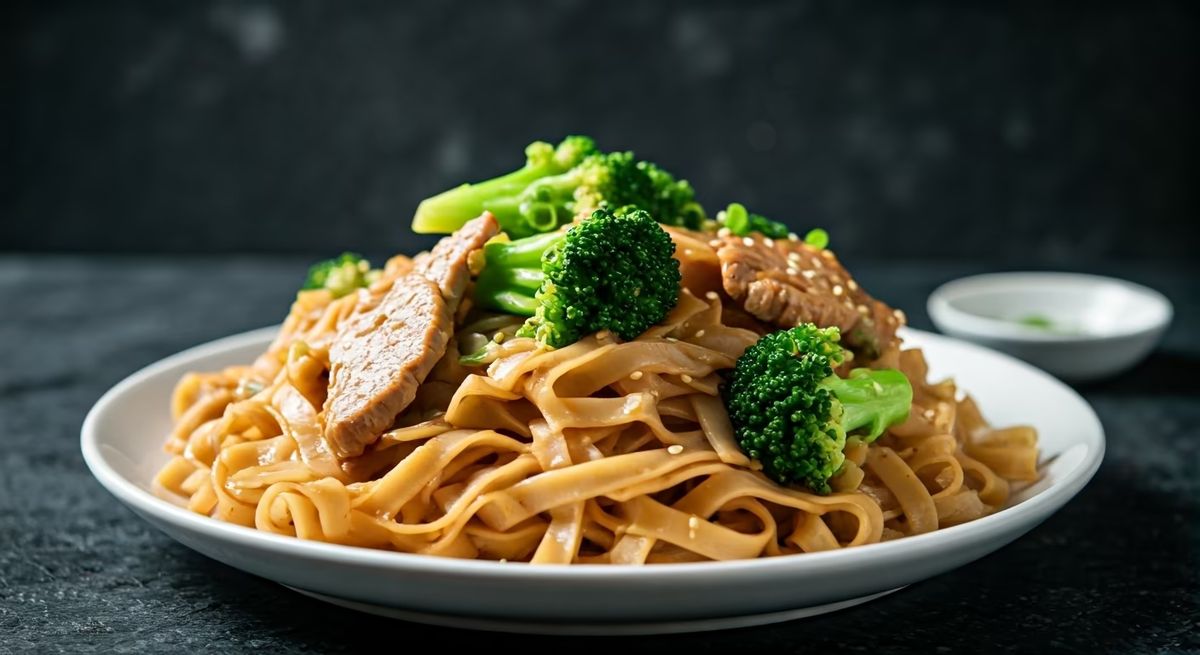 Wok-Tossed Pork Pad See Ew with Chinese Broccoli recipe - Asian medium difficulty dish
