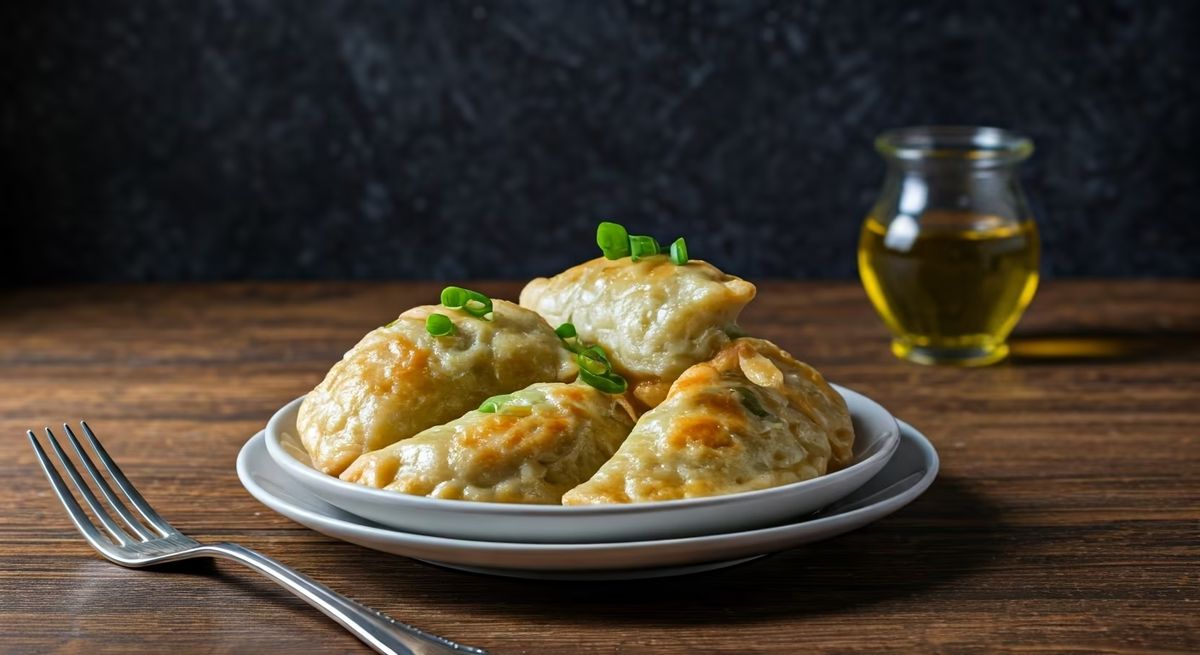 Egg and Green Onion Pirozhki Empanadas recipe - Russian medium difficulty dish