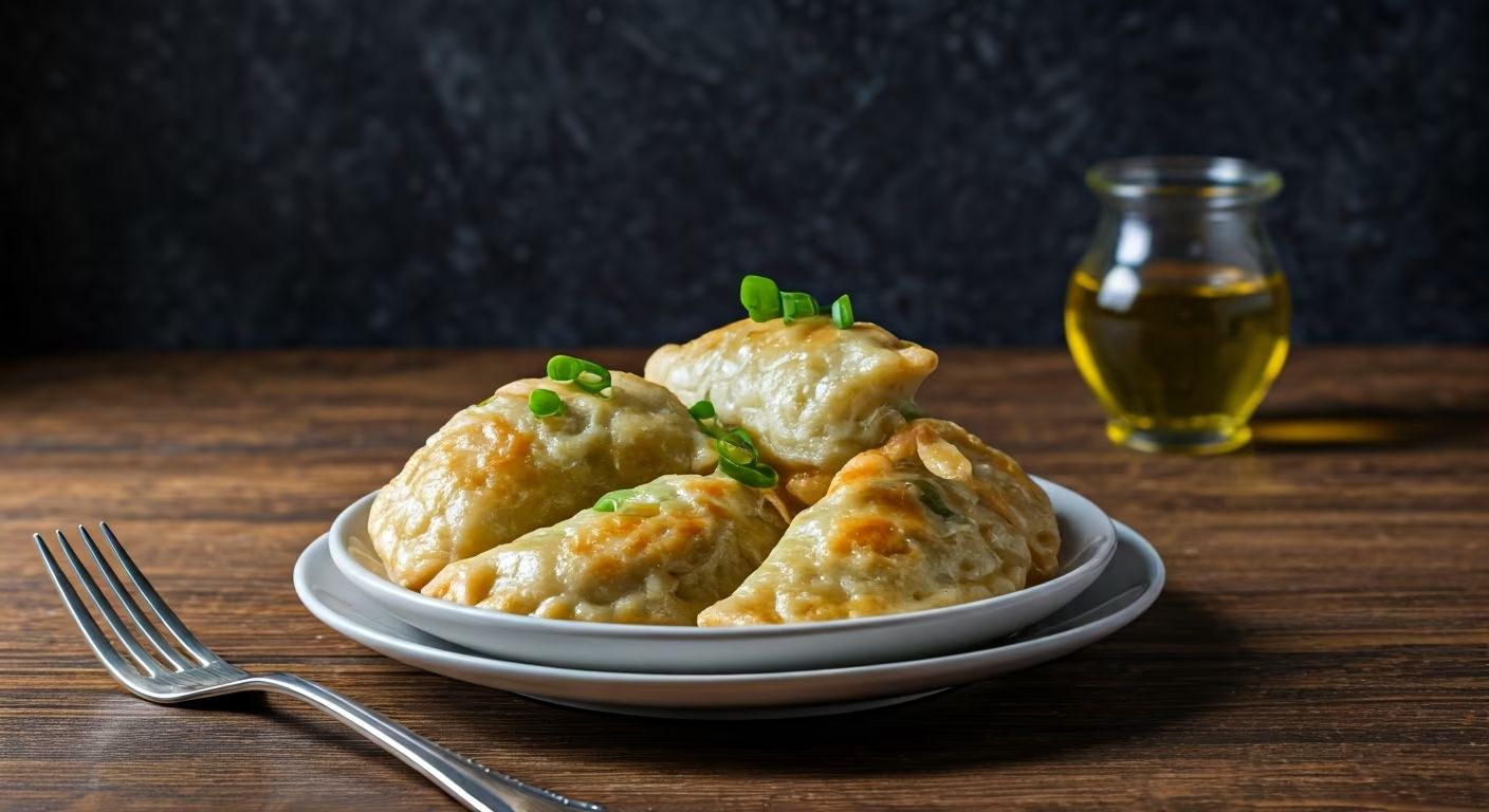 Egg and Green Onion Pirozhki Empanadas recipe - Russian medium difficulty in Ethnic Dishes, Comfort Food, Appetizers category