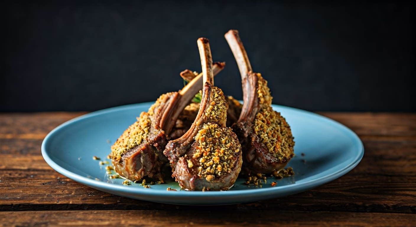 Mediterranean Herb-Crusted Lamb Chops recipe - Mediterranean medium difficulty in Main Dishes, Comfort Food, Lamb category