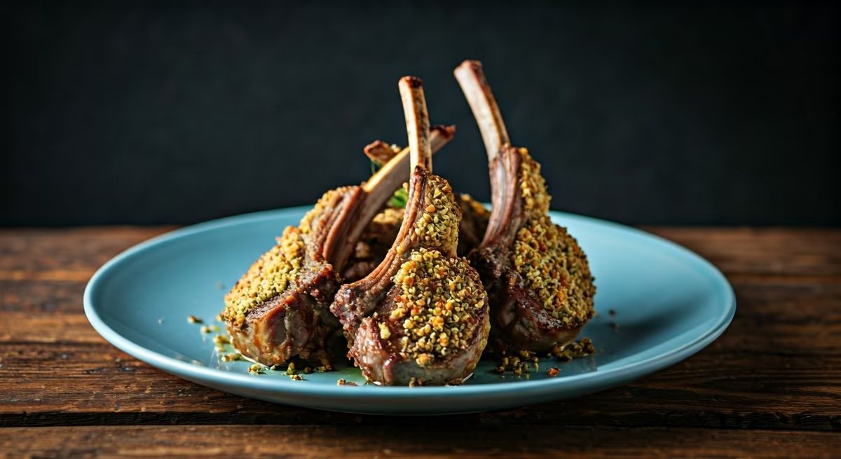Mediterranean Herb-Crusted Lamb Chops recipe - Mediterranean medium difficulty dish