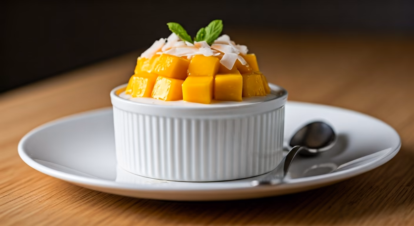 Coconut Mango Bliss Dessert recipe - delicious easy difficulty in Vegan, Desserts, Frozen Treats category