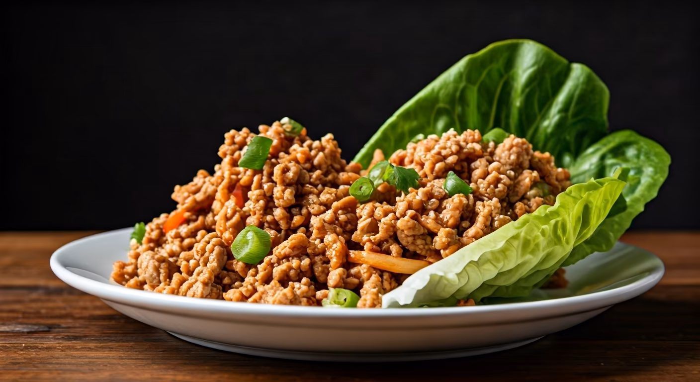 Asian-Inspired Turkey Lettuce Wraps recipe - Asian easy difficulty in Main Dishes, Appetizers category
