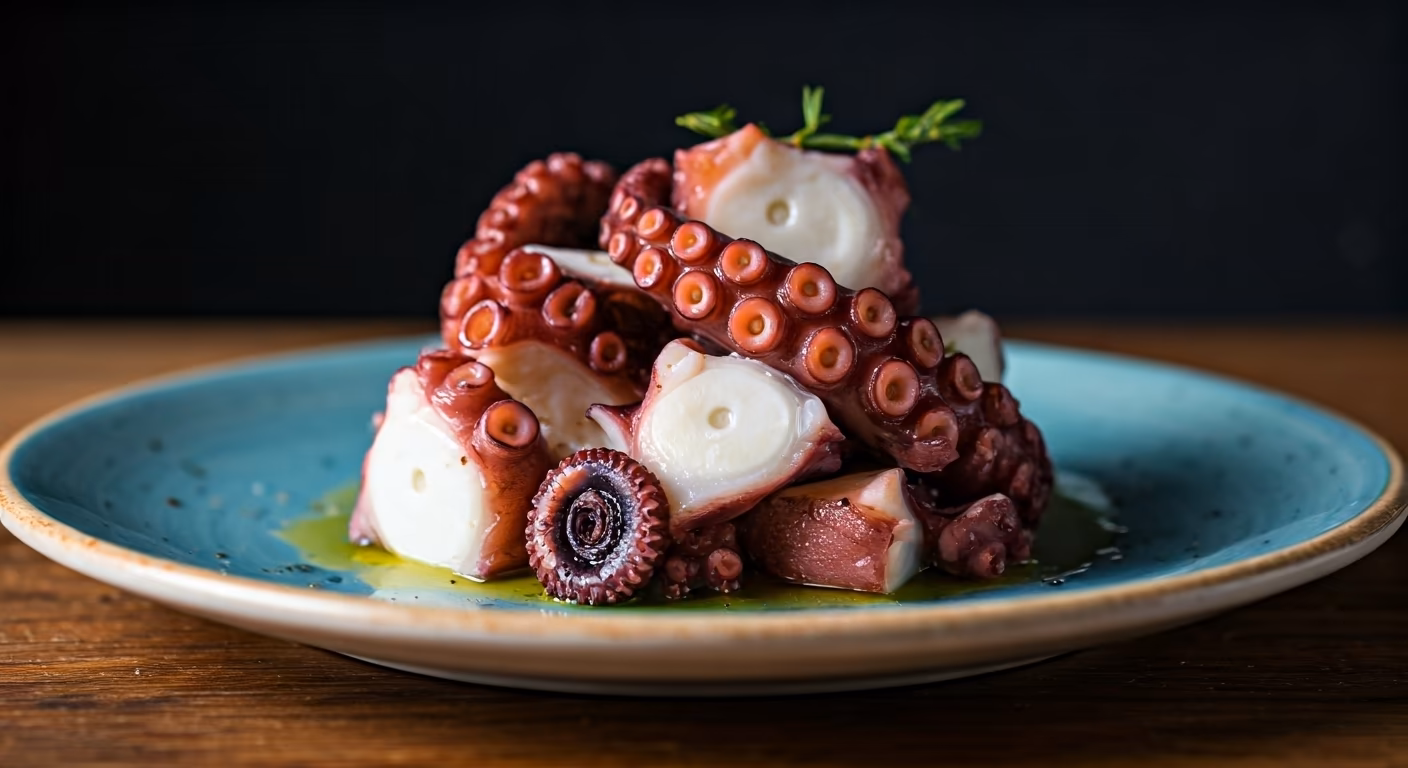 Mediterranean Octopus Salad recipe - Mediterranean medium difficulty in Salads, Appetizers, Seafood category