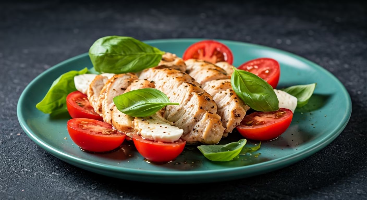 Caprese Chicken Salad recipe - Italian easy difficulty in Salads category
