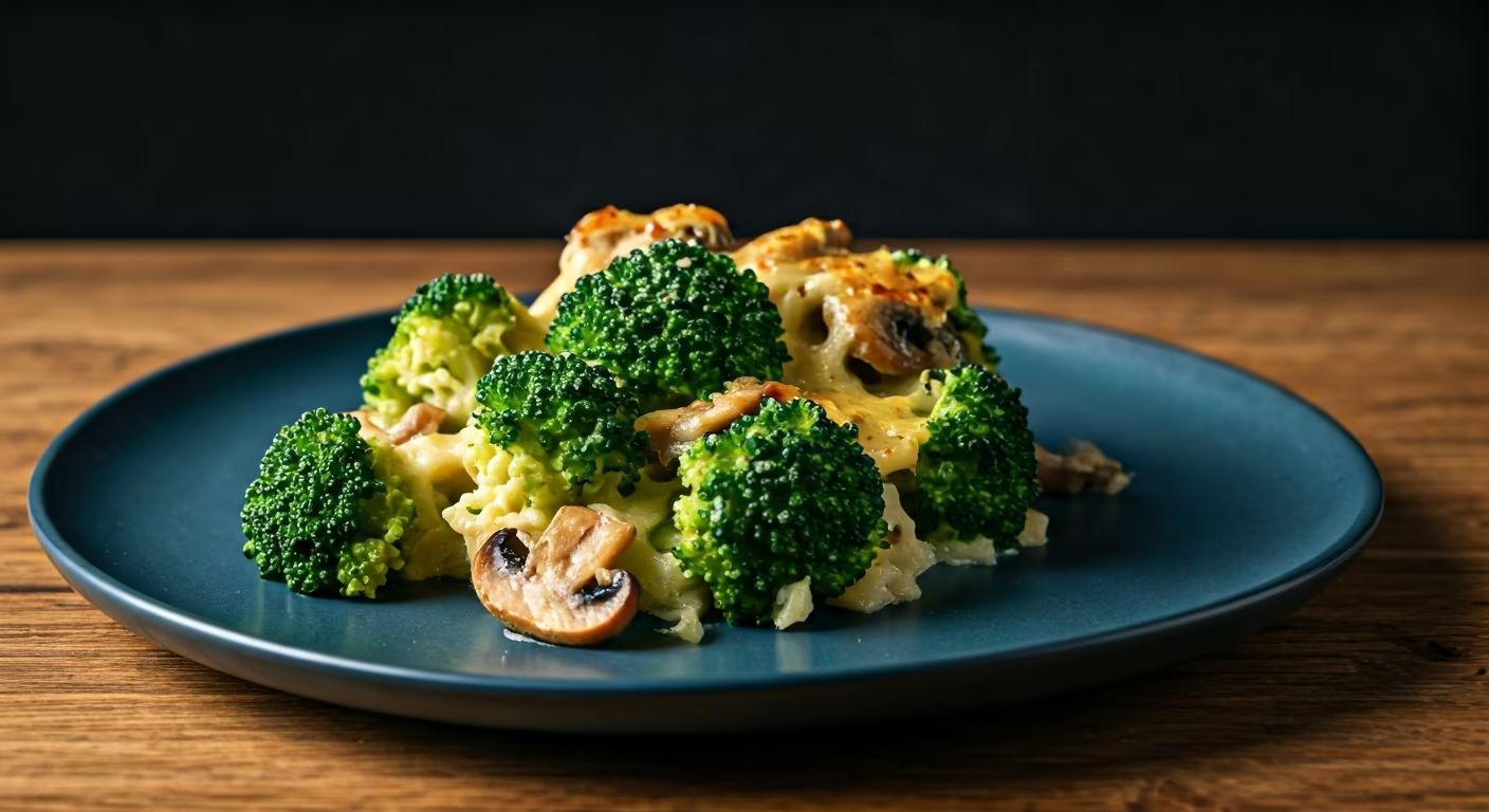 Broccoli and Mushroom Gratin recipe - delicious medium difficulty in Vegetarian, Comfort Food category