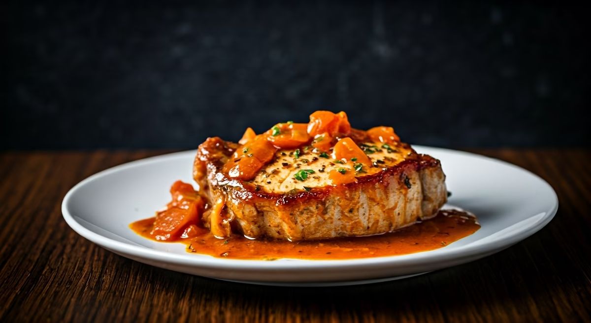 Savory Pork Chops with Tomato Gravy recipe - Other medium difficulty dish