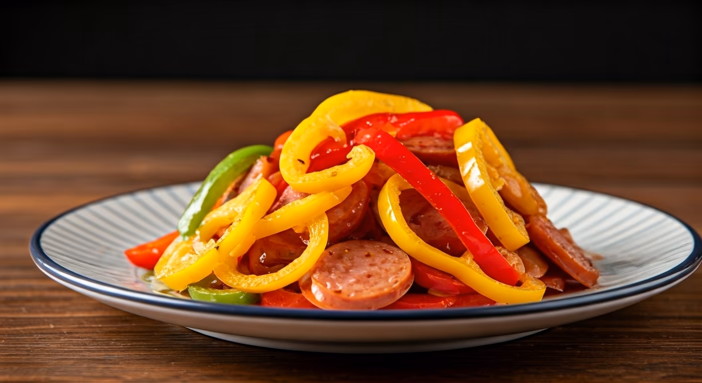 Bell Pepper and Bologna Stir-Fry recipe - Other easy difficulty in Main Dishes, Comfort Food, Stir-Fried category