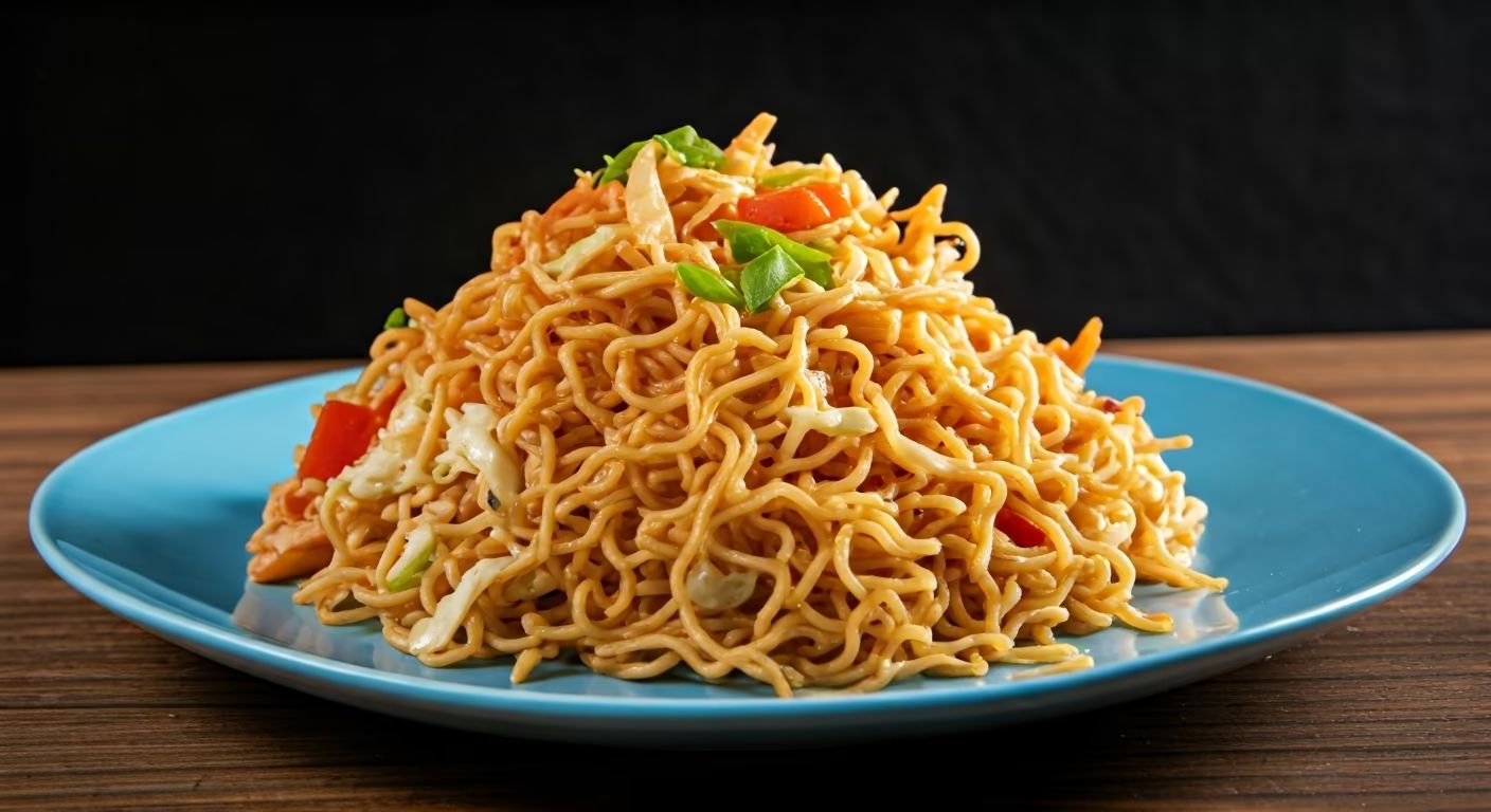 Asian Fusion Noodles Rice Coleslaw Chicken Fish Bowl recipe - Other medium difficulty in Chicken, Dinner category