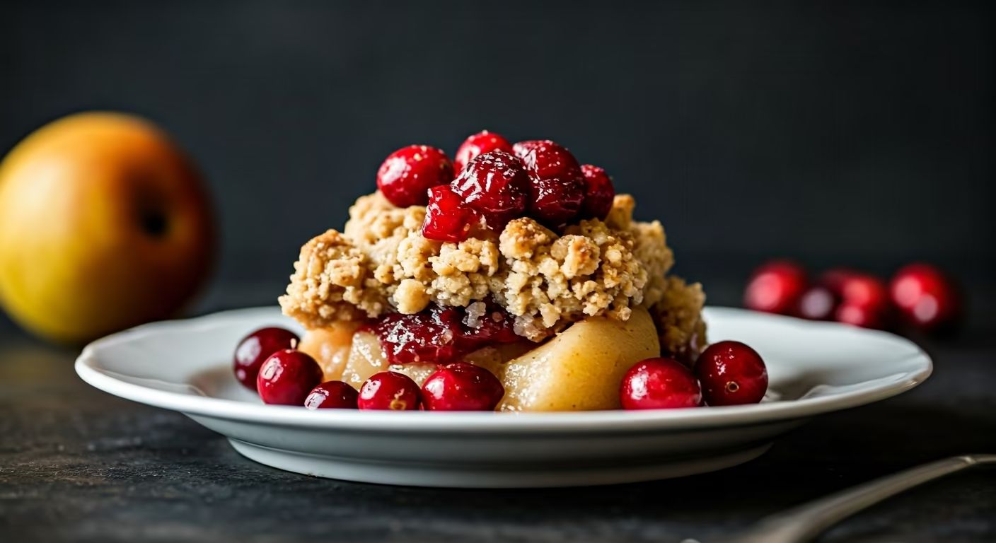 Simple Cranberry-Pear Crisp recipe - American easy difficulty in Desserts, Comfort Food, Fruit category