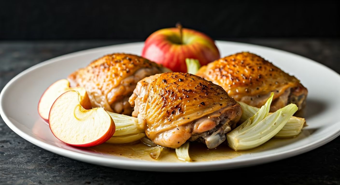 Sheet-Pan Chicken With Apple, Fennel and Onion recipe - delicious easy difficulty in Comfort Food category