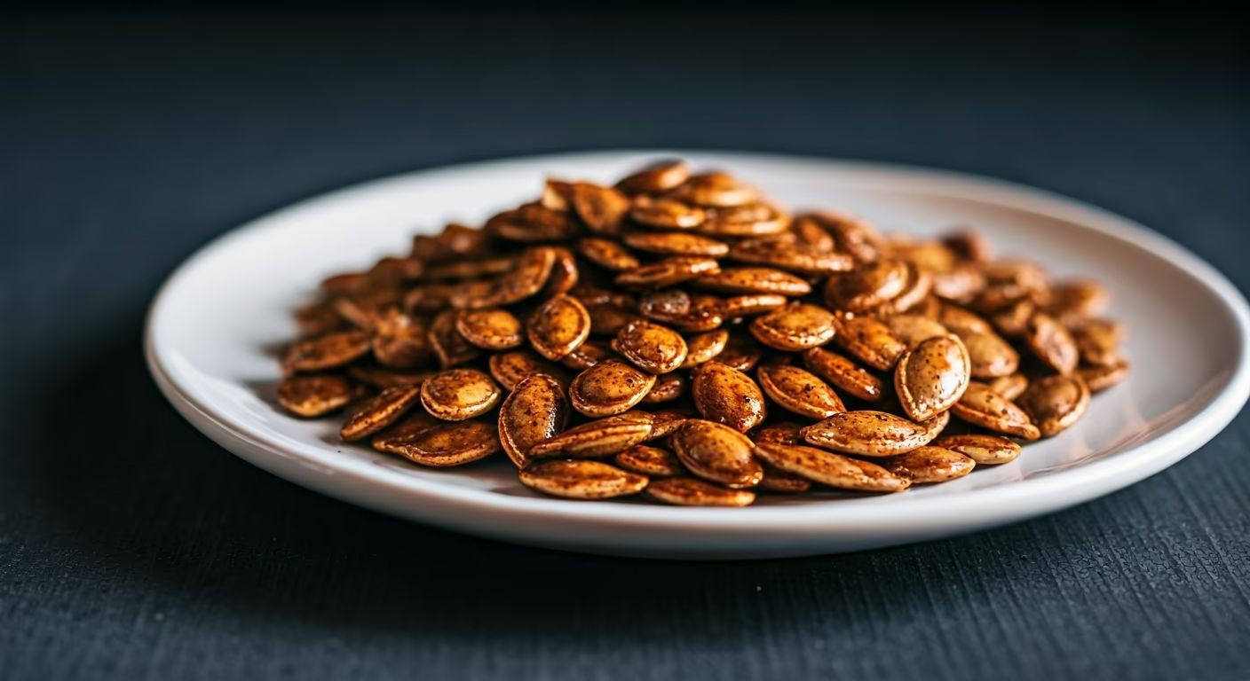 Maple-Roasted Pumpkin Seeds recipe - Other easy difficulty in Vegetarian, Snacks category