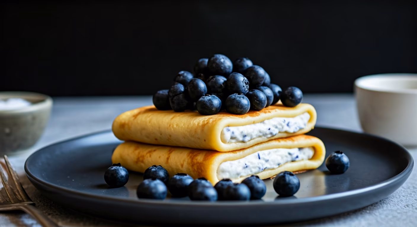 Blueberry Cheese Blintzes recipe - Other medium difficulty in Desserts, Comfort Food, Breakfast category