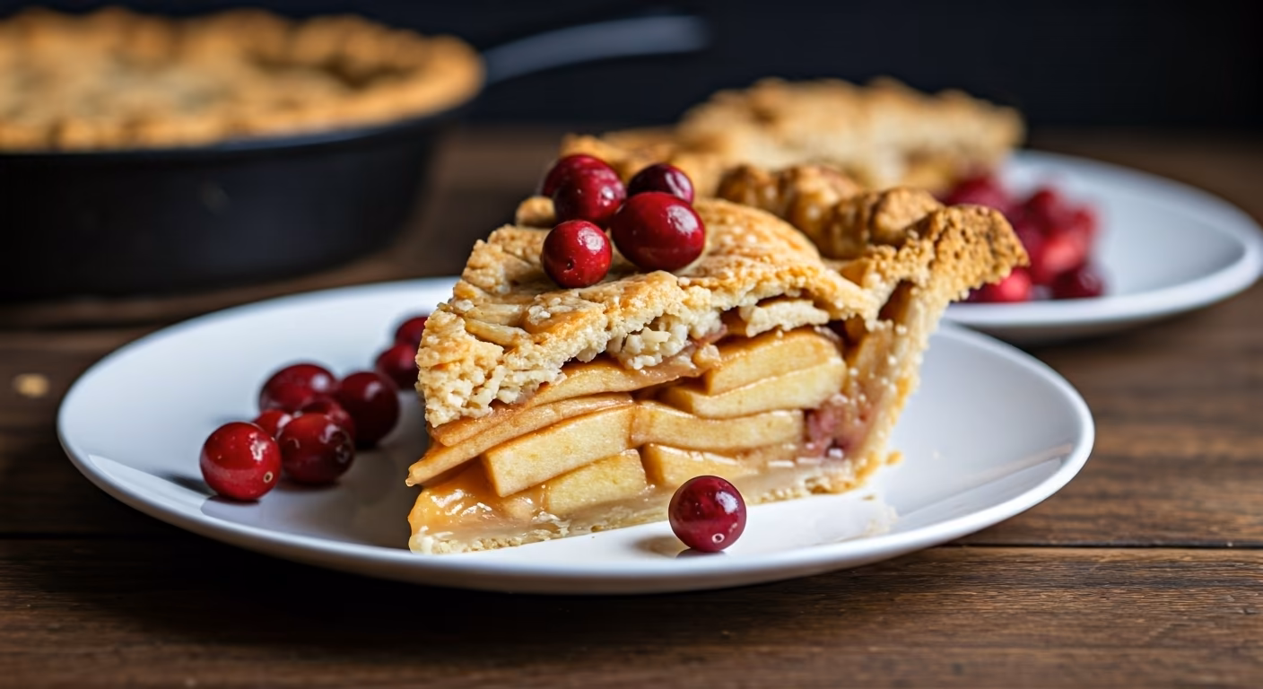 Cranberry-Almond Apple Pie recipe - American medium difficulty in Holiday Recipes, Desserts, Pie category