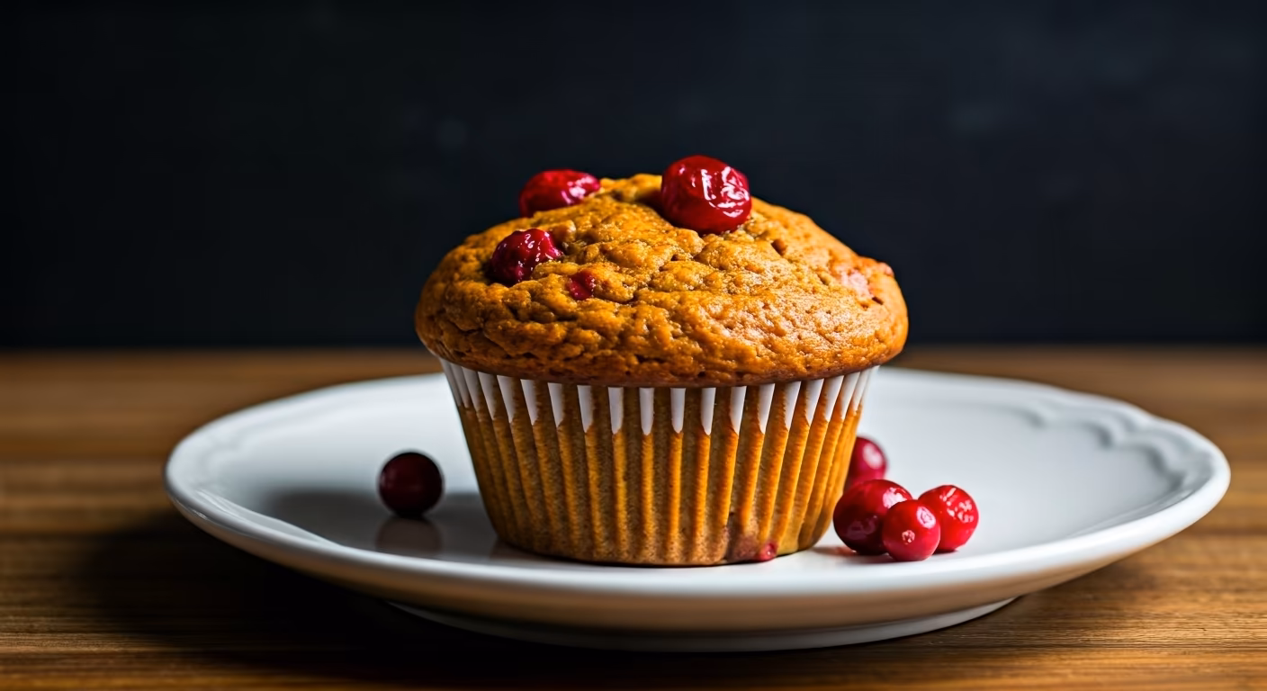 Cranberry Pumpkin Muffins recipe - American easy difficulty in Comfort Food, Breakfast, Baking category