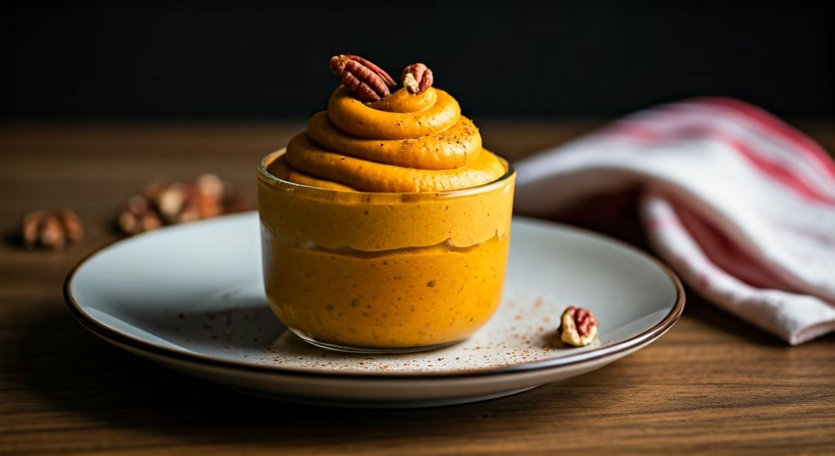 Pumpkin Mousse Parfait with Caramelized Pecans recipe - American medium difficulty dish