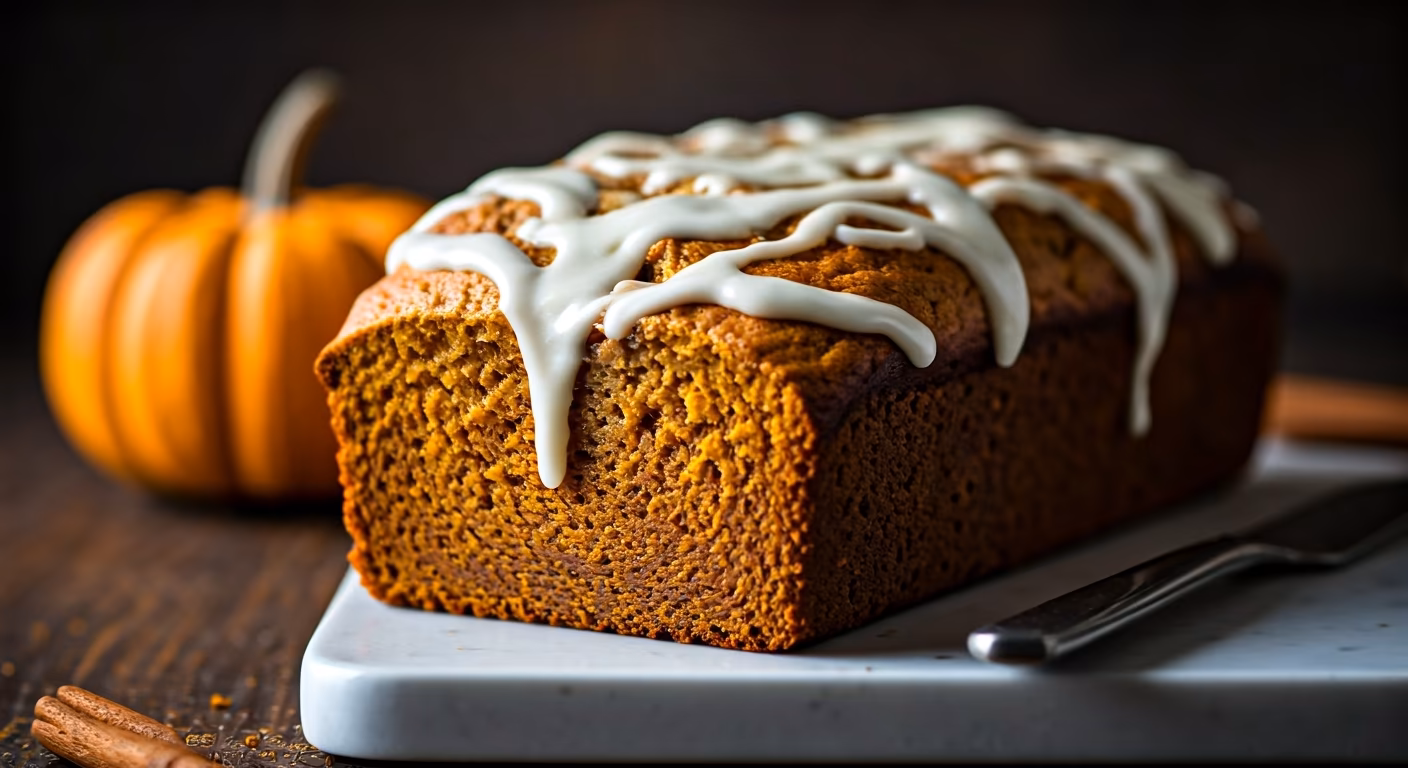 Cream Cheese Swirled Cinnamon Pumpkin Butter Bread recipe - American medium difficulty in Baking, Bread, Cinnamon category