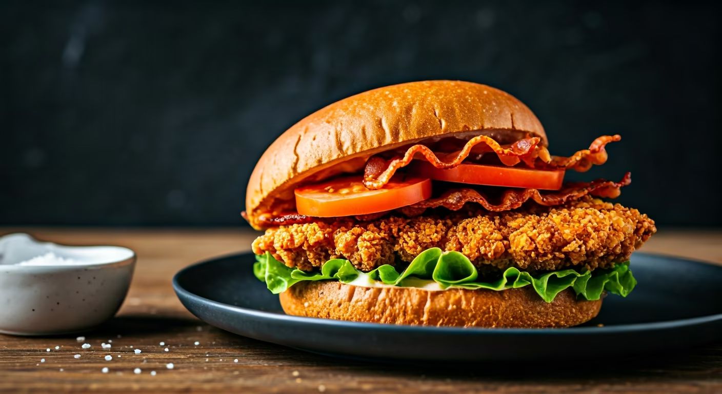 Crispy Honey Fried Chicken BLT recipe - American medium difficulty in Chicken, Fried Foods, Sandwiches category