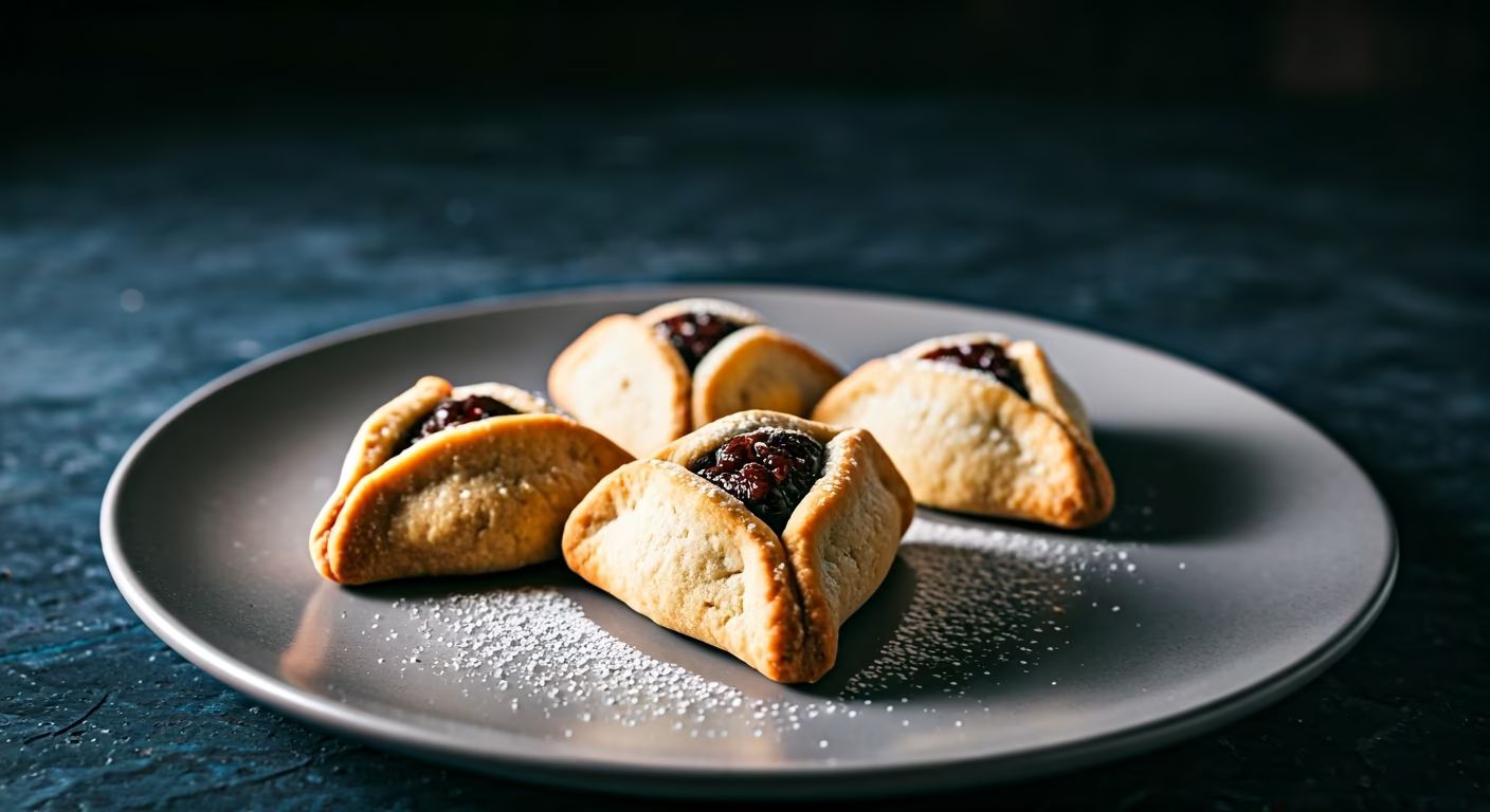 Traditional Hamantaschen recipe - Jewish medium difficulty in Lunch, Desserts, Pork category