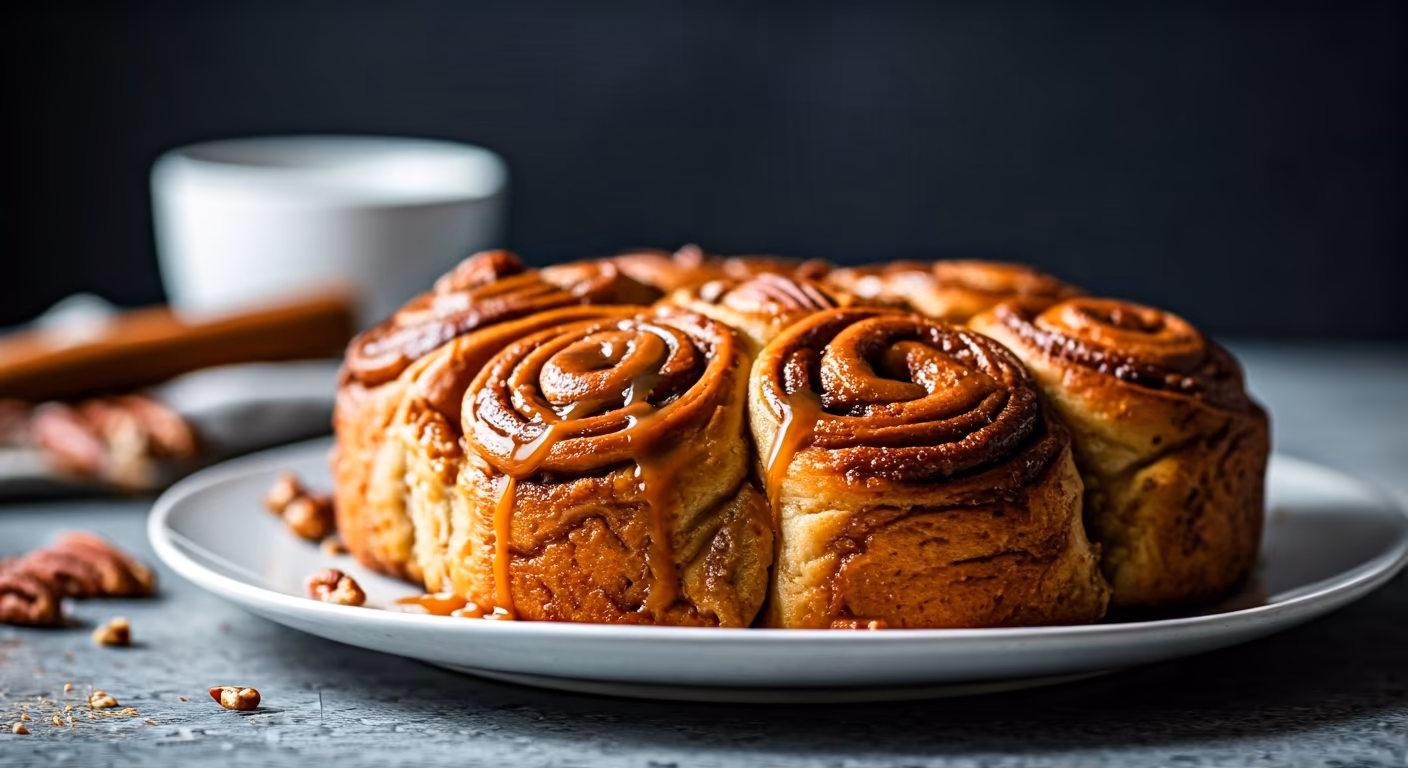 Caramel Pecan Sticky Buns recipe - American medium difficulty in Comfort Food, Breakfast, Baking category