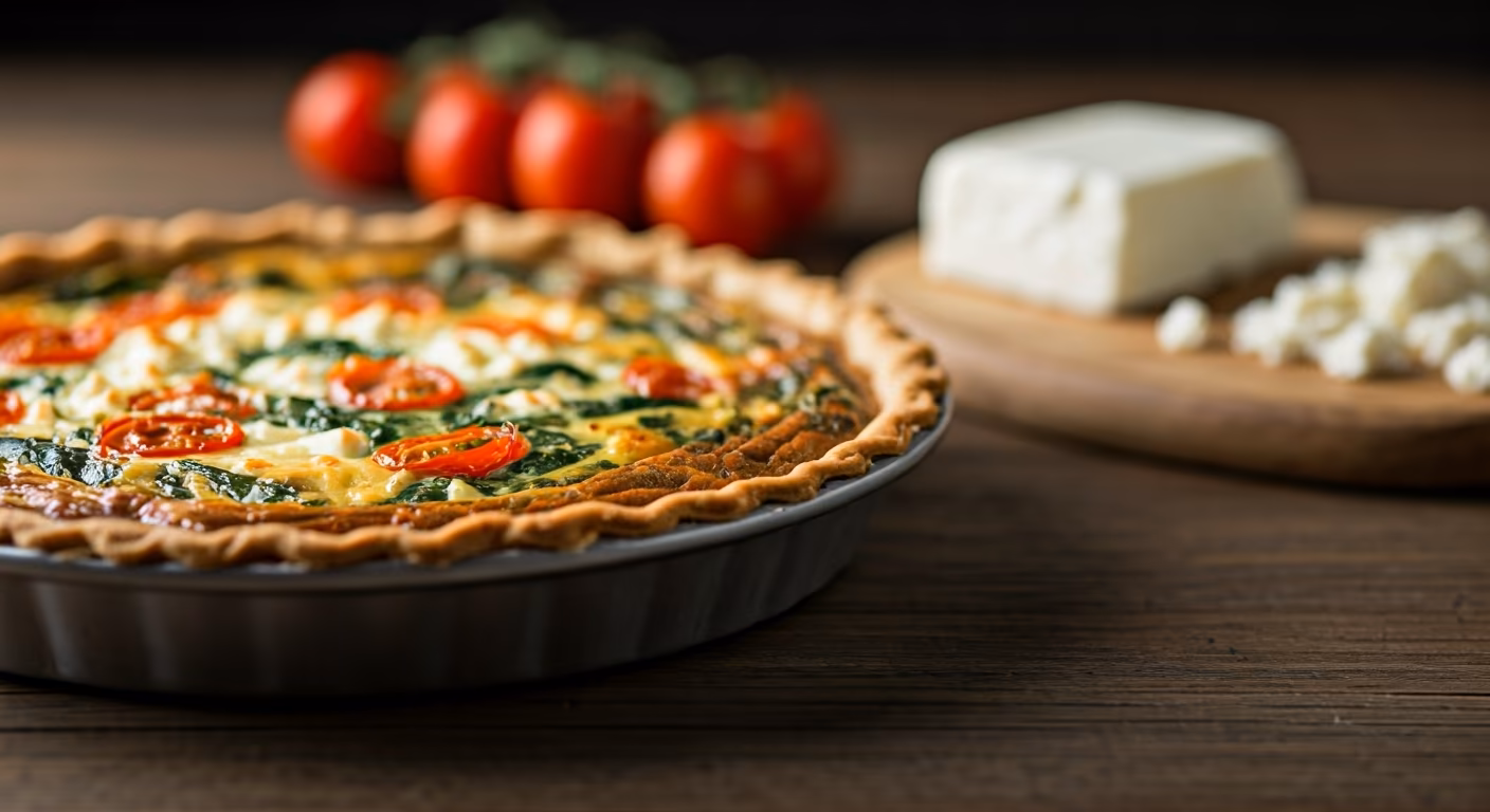 Mediterranean Vegetable Quiche recipe - Mediterranean medium difficulty in Brunch, Main Course category