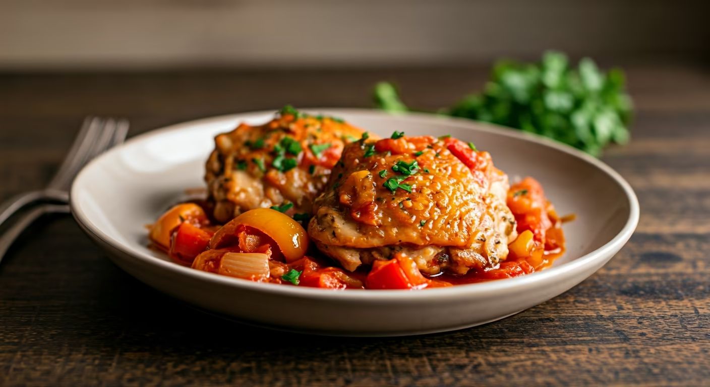 Chicken Cacciatore recipe - Italian medium difficulty in Comfort Food, Main Course category
