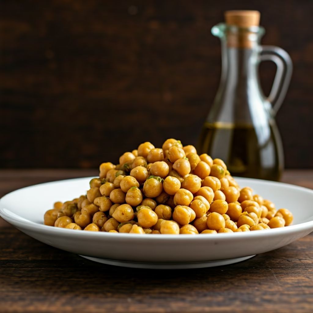 Spicy Pickle Salad with Roasted Chickpeas recipe - American easy difficulty dish