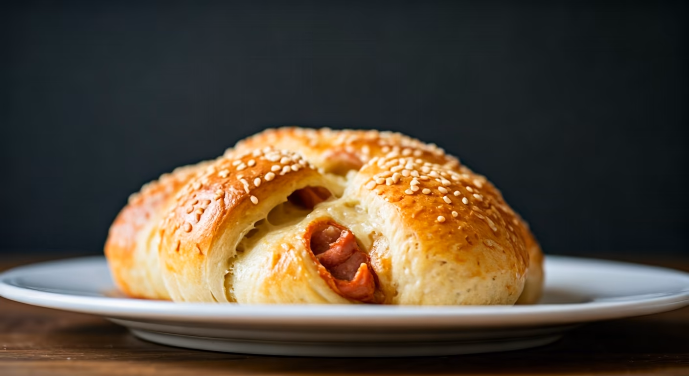 Cheesy Klobasnek with Sausage recipe - American medium difficulty in Baking, Appetizers category