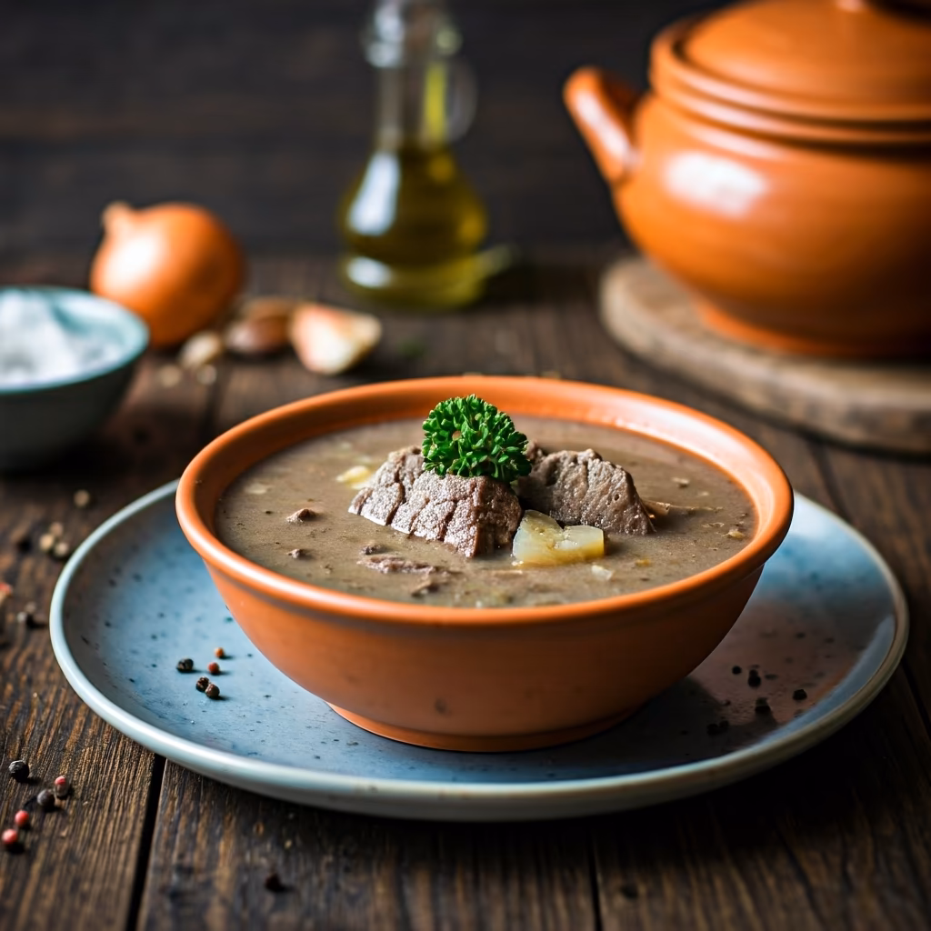 Leberknödelsuppe recipe - German medium difficulty in Soups, Main Course category